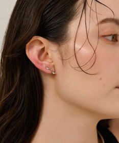 Phoebe 〈金属アレルギー対応〉メタルウェーブクローラーイヤーカフ（片耳）　シルバー/ニッケルフリー