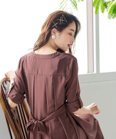 Tiaclasse L 【新色追加・洗える】バックリボン前開きワンピース