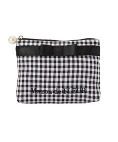 Maison de FLEUR ギンガムチェックスクエアポーチ