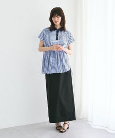 YECCA VECCA アシメボーダーポロシャツ
