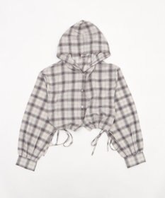 WEGO チェックショートフードシャツ