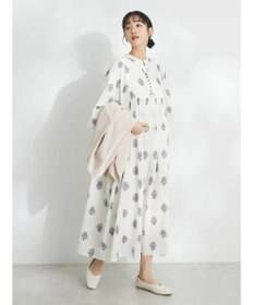 CRAFT STANDARD BOUTIQUE インド綿混フラワーモチーフワンピース
