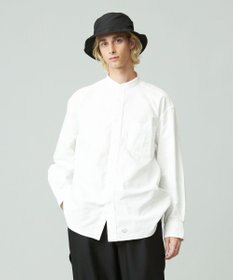 J.PRESS YORK STREET 【UNISEX】オックス起毛 バンドカラーシャツ