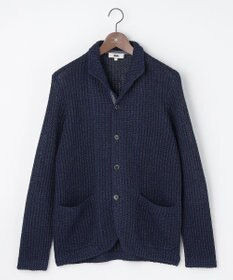 JOSEPH ABBOUD 【エコ素材和紙使用・日本素材】和紙杢メッシュクルーネック ニットジャケット