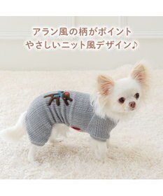 PET PARADISE リサとガスパール ニット風 ロンパース 小型犬