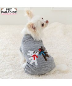 PET PARADISE リサとガスパール ニット風 ロンパース 小型犬