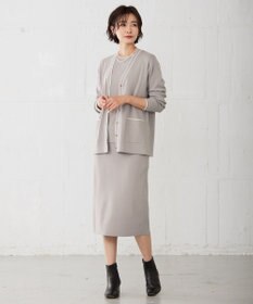 J.PRESS LADIES 【洗える】 レーヨンストレッチフルニードル ニット