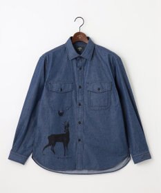 JOSEPH ABBOUD MOUNTAIN 【テーム ヤルヴィコラボレーション】バンビ プリント シャツ ネイビー系