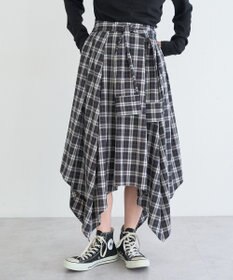 earth music&ecology イレヘムチェックシャツライクスカート
