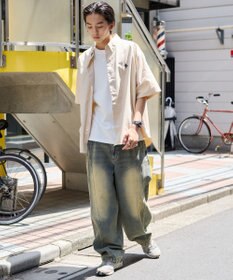 WEGO 【ユニセックス着用ITEM/MLサイズ展開】オックスフォードワンポイントシャツ（SS）