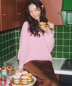 earth music&ecology パウダーシャギー畦プルオーバー