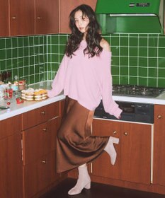 earth music&ecology パウダーシャギー畦プルオーバー