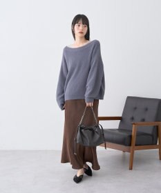 earth music&ecology パウダーシャギー畦プルオーバー