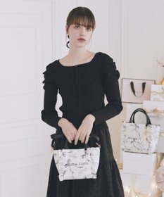Maison de FLEUR ツイードリボンプリント2WayバッグS