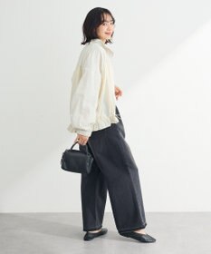 Green Parks タックワイドデニムパンツ