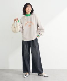 Green Parks タックワイドデニムパンツ