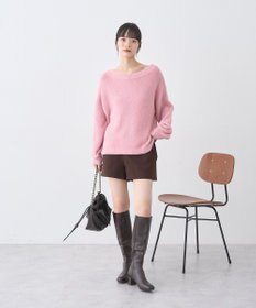 earth music&ecology パウダーシャギー畦プルオーバー