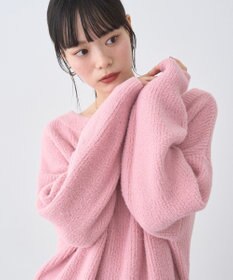 earth music&ecology パウダーシャギー畦プルオーバー