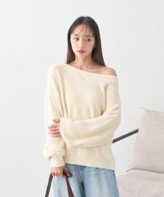 earth music&ecology パウダーシャギー畦プルオーバー