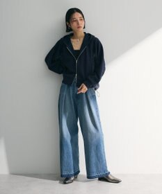 Green Parks タックワイドデニムパンツ