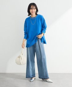 Green Parks タックワイドデニムパンツ