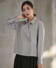 ICB クリーンブロード ライダース風 クロップドシャツ