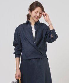 J.PRESS LADIES S 【WEB限定カラーあり・2way】リネン シャツ ブラウス