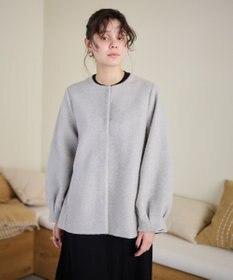 #Newans 【洗濯機可能】バックフレアショートコート