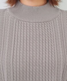 Tiaclasse 【2点セット・洗える】細ケーブルニットトップス＆ニットワンピース