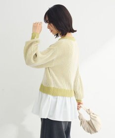 Green Parks 配色リブドッキングチュニック