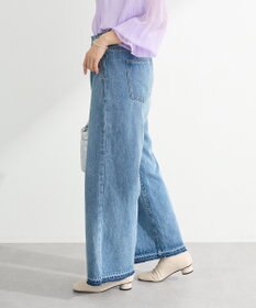 Green Parks タックワイドデニムパンツ