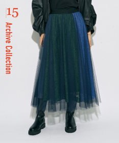 YECCA VECCA 【archive】レースブロッキングチュールスカート