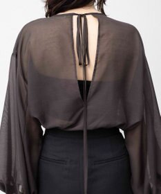 NAVE 【Nave】ブライトシアーボイル ギャザーブラウス