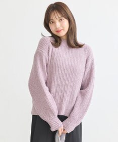 earth music&ecology 透かしベロアモールプルオーバー