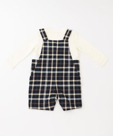 組曲 KIDS 【80-90cm】Check 長袖オーバーオール
