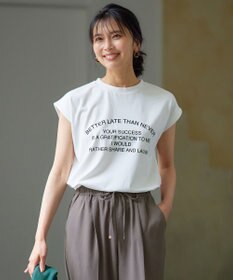 ANY L フロッキーロゴフレンチスリーブTシャツ