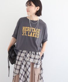 Green Parks カレッジロゴ刺繍５分袖チュニック