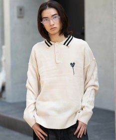 WEGO ラインポロニットプルオーバー