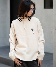 WEGO ラインポロニットプルオーバー