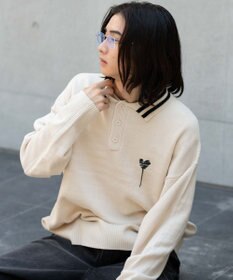 WEGO ラインポロニットプルオーバー