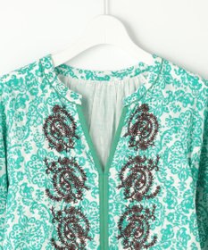 自由区 S ダマスクプリントエンブロイダリー ワンピース