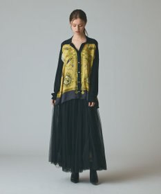 GRACE CONTINENTAL スカーフコンビカーディガン