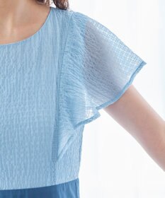 Tiaclasse L 【洗える】シフォンチェック配色フリルワンピース