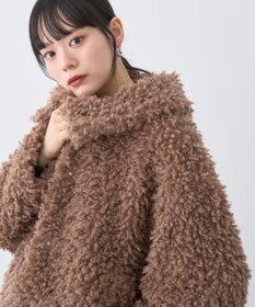 earth music&ecology プードルファーショートブルゾン