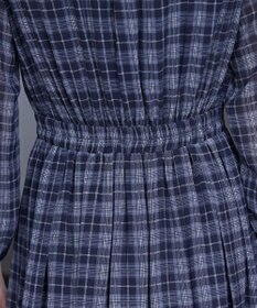 Tiaclasse L シアーチェック配色ワンピース