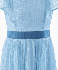 Tiaclasse L 【洗える】シフォンチェック配色フリルワンピース