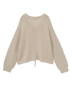 earth music&ecology フロントシャーリングニットプルオーバー