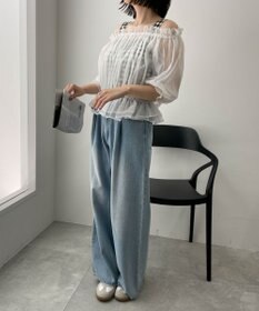 WEGO 【２点セット】キャミSETオーガンジーオフショルブラウス