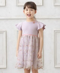 ANY KIDS 刺繍チュールガーリー ワンピース