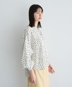 YECCA VECCA 2wayボリューム袖花柄ブラウス